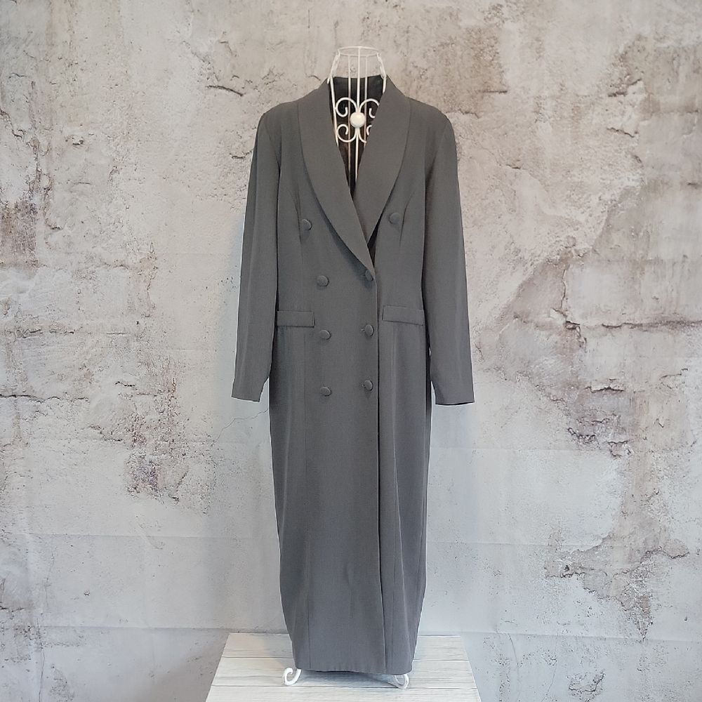 J.G. Hook Vintage Gray Double-Breasted Tailored Coat Womens Size M/L